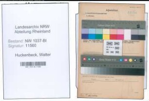 Entnazifizierung Walter Huckenbeck , geb. 04.08.1897 (Kaufm.Angestellter)