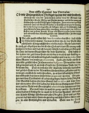 Das eilffte Capittel [...]
