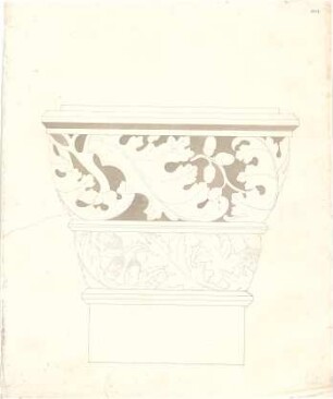 Gärtner, Friedrich von; München, Ludwigstr.; Skizzen - Kapitell (Ansicht)