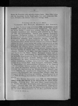 Sitzung am 30. April 1918.