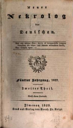 Neuer Nekrolog der Deutschen. 5,2, 5,2. 1827 (1829)