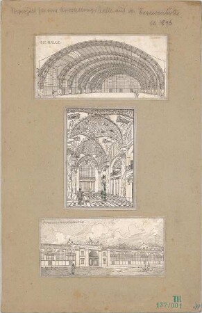 Fischer, Theodor; München, Theresienhöhe; Ausstellungshalle - Perspektiven