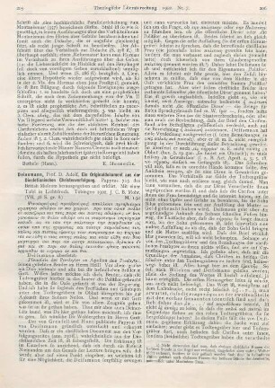 205-207 [Rezension] Deissmann, Adolf, Ein Orginaldokument aus der Diocletianischen Christenverfolgung