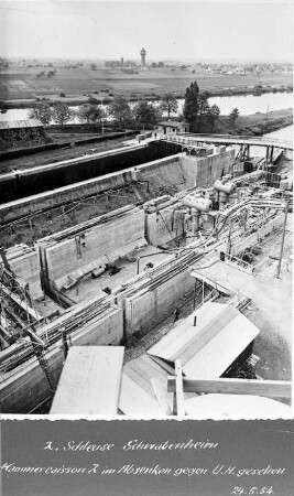 Baustelle zweite Kammer Schleuse Schwabenheim