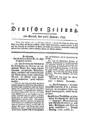 Fortsetzung des im vorigen Stück S. 68 abgebrochenen Artikels