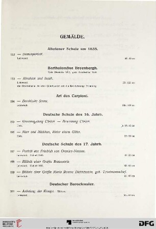 Gemälde (Nr. 192-219)