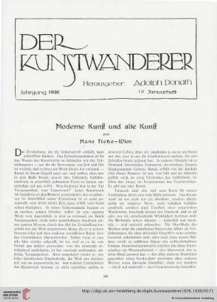 11/12: Moderne Kunst und alte Kunst