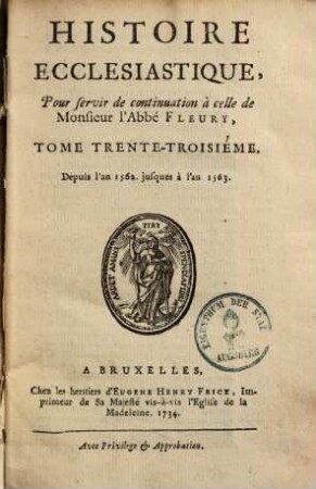 Histoire Ecclesiastique, 33. Depuis l'an 1562 jusques à l'an 1563