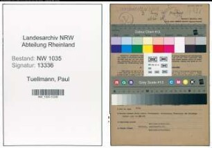 Entnazifizierung Paul Tuellmann , geb. 13.01.1902 (Angestellter)