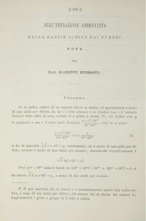 Sull'Estrazione Abbreviata.