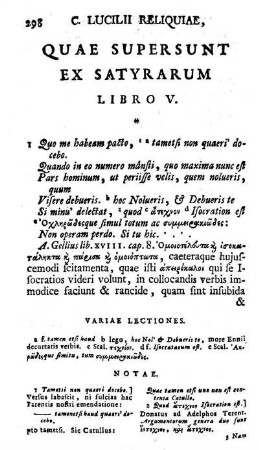 Quae supersunt Ex Satyrarum Libro V.