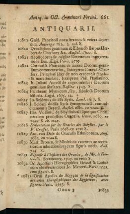 661-667, Antiquarii