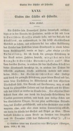 617-633 Studien über Schiller als Historiker : erster Artikel