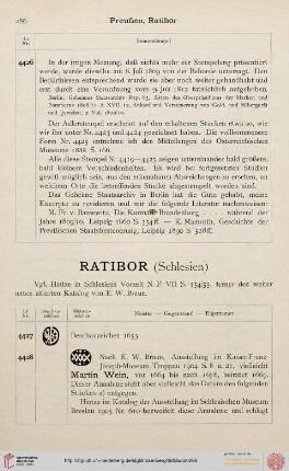 Ratibor (Schlesien) - Rostock (Nr. 4427-4491)