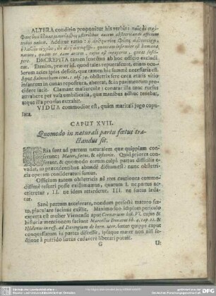 Caput XVII [XVIII]. Quomodo in naturali partu foetus tractandus sit