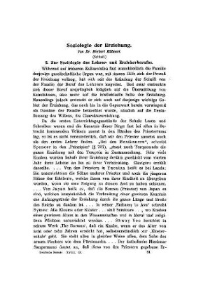Soziologie der Erziehung : (Schluß)
