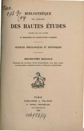Itinéraire des dix-mille : étude topographique