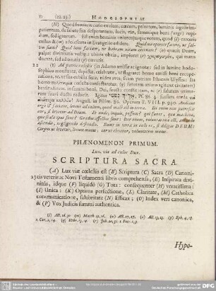 Phaenomenon Primum. Lux, viae ad coelos Dux. Scriptura Sacra