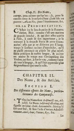 Chapitre II. Des Noms, & des Articles.