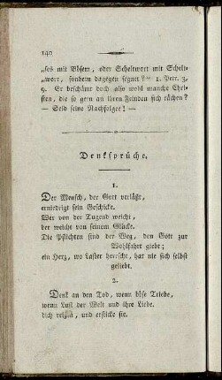 Denksprüche.