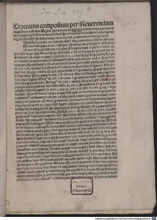Super declaratione indulgentiarum concessarum pro animabus in purgatorio : mit Auszügen aus Antoninus : Summa theologica