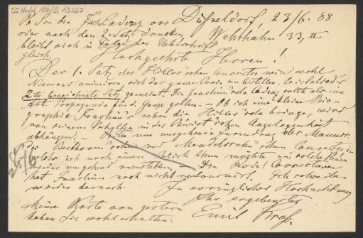 Brief an B. Schott's Söhne : 23.06.1888