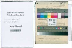 Entnazifizierung Heinrich Hesse , geb. 05.06.1906 (Brandmeister)