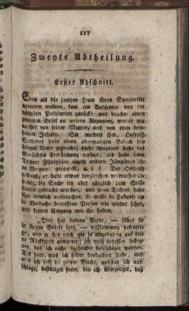 Erster Abschnitt. - Zehnter Abschnitt.