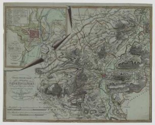 Karte von Jena mit Umgebung, ca. 1:35 000, Kupferstich, 1806