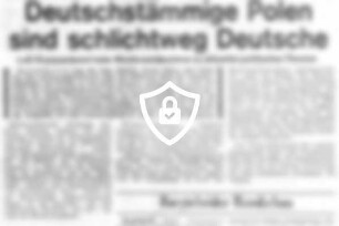 Deutschstämmige Polen sind schlichtweg Deutsche