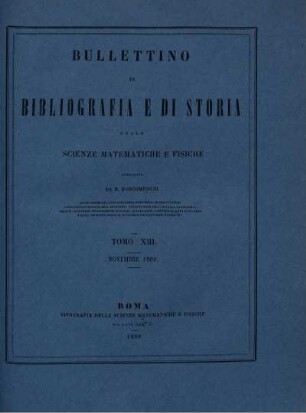 Tomo XIII. Novembre 1880.