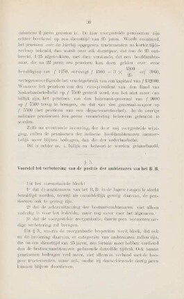 § 5. Voorstel tot verbetering van de positie der ambtenaren van het B. B.