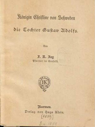 Königin Christine von Schweden die Tochter Gustav Adolfs