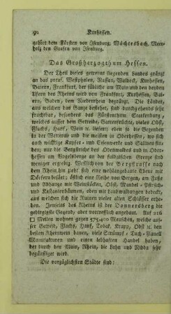 Das Großherzogthum Hessen
