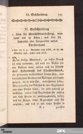 XI. Selbstprüfung.