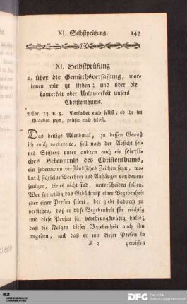 XI. Selbstprüfung.