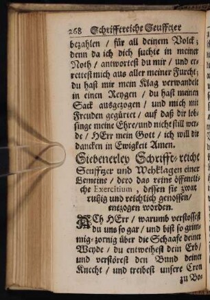Siebenerley Schrifft-reiche Seufftzer und Wehklagen