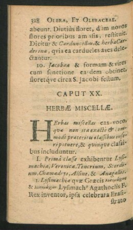 Caput XX. Herbae Miscellae.