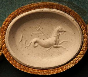 Meerpferd mit des Neptuns Szepter (Daktyliothek, Supplement)