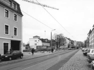 Dresden-Friedrichstadt. Friedrichstraße. Blick nach Osten