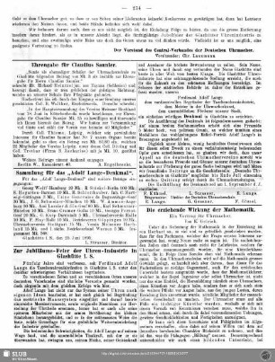 Ehrengabe für Claudius Saunier
