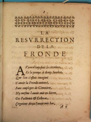 La Frondé ressuscitée