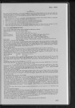 IV.2 Studienberatung