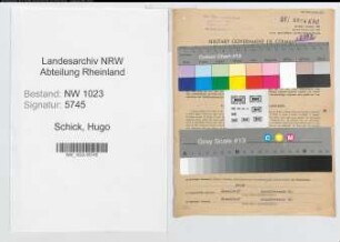 Entnazifizierung Hugo Schick , geb. 20.07.1885 (Verw.Direktor)
