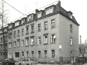 Dresden-Pieschen, Mohnstraße 14. Wohnhaus (um 1890). Straßenansicht