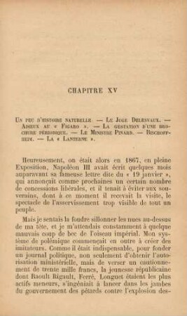 Chapitre XV. Un peu d'histoire naturelle. - Le juge Delesvaux. - ...