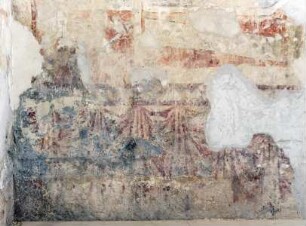 Freskenüberreste an der Westwand — Bildfeld