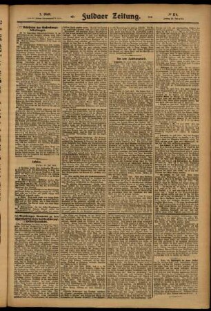 Zweite Ausgabe vom Freitag, den 25. Juli 1913.
