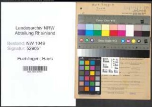 Entnazifizierung Hans Fuehlingen , geb. 27.04.1896 (Kaufmaennischer Angestellter)