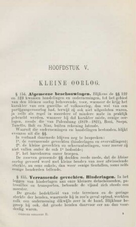 Hoofdstuk V. Kleine oorlog